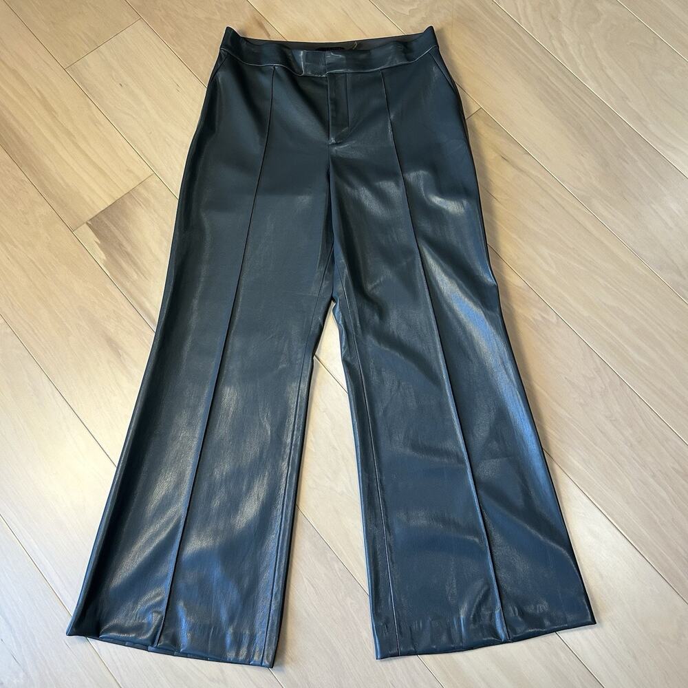 Alice + Olivia Dylan Wide-Leg Vegan Leather Pants In Gray Women’s 12